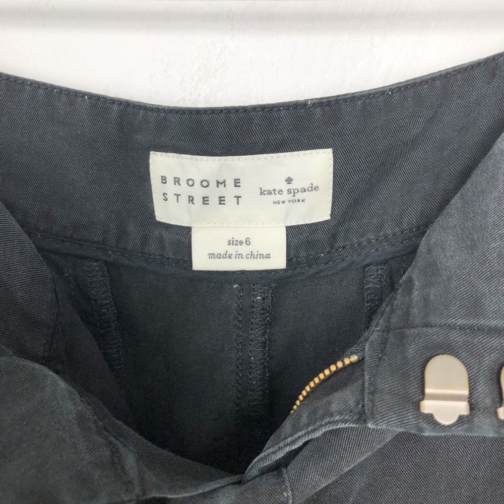 🖤 Kate Spade Broome Street 5 O'clock Black Cropped Trouser/Pants 6 - Picture 4 of 6